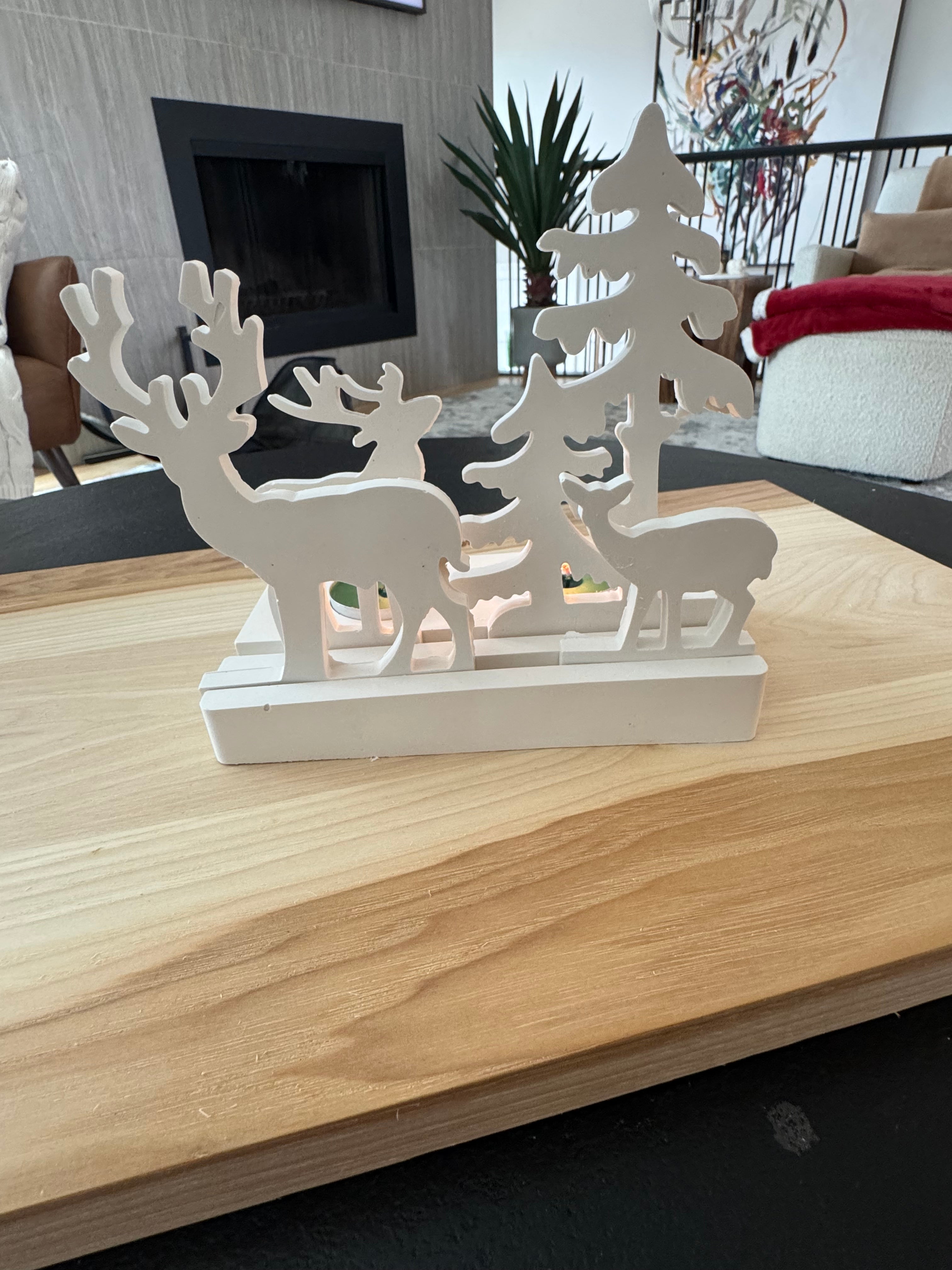 Winter Silhouette Candle Holder