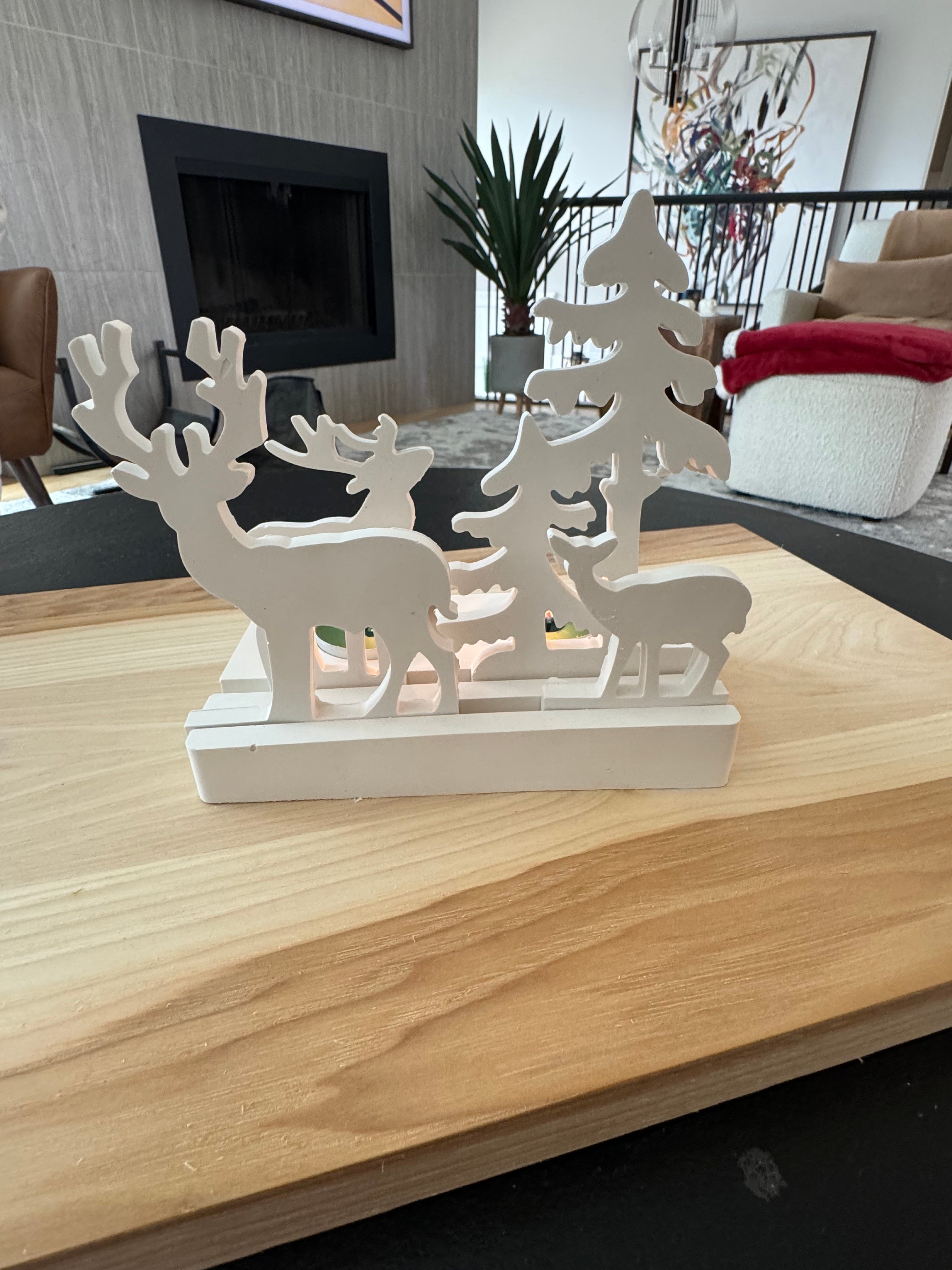 Winter Silhouette Candle Holder