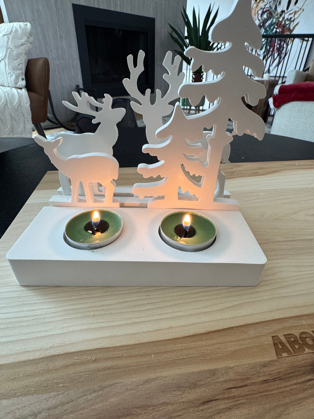 Winter Silhouette Candle Holder