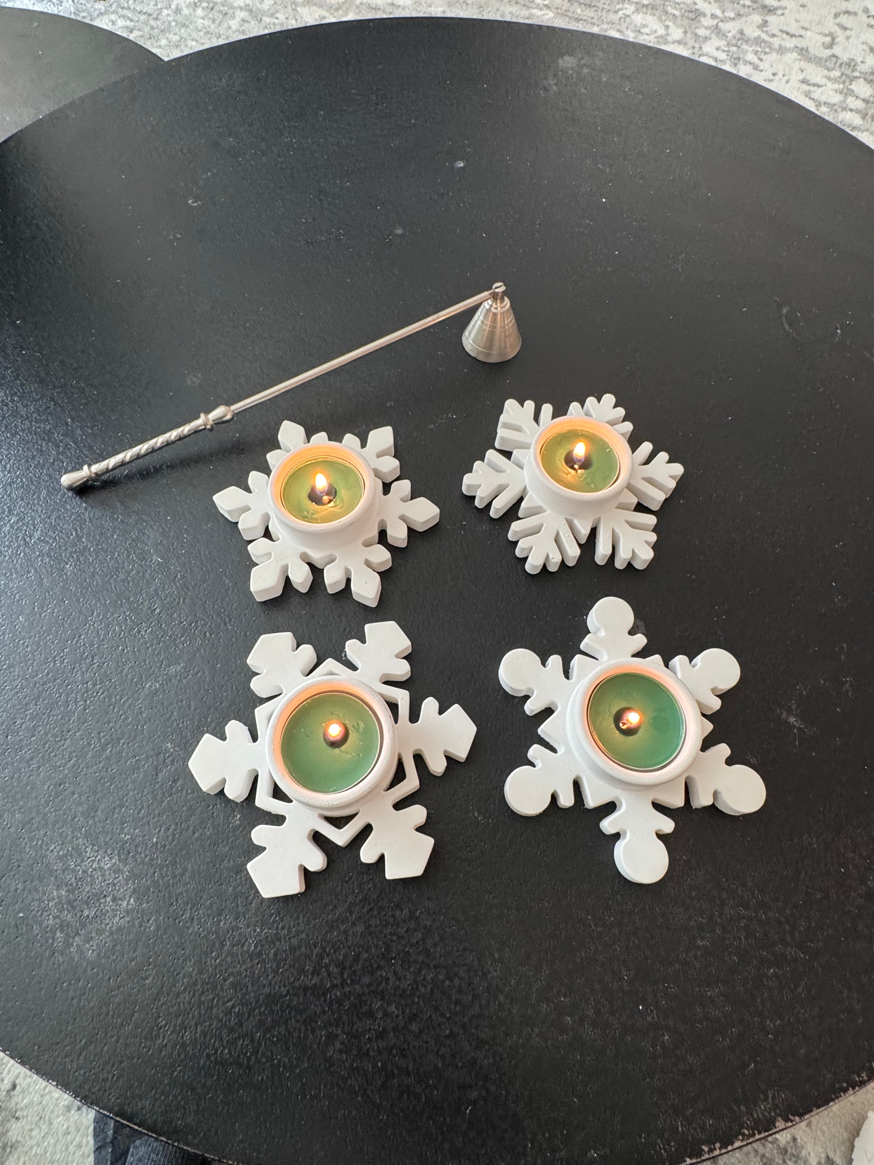 Snow Flake Candle Quartet