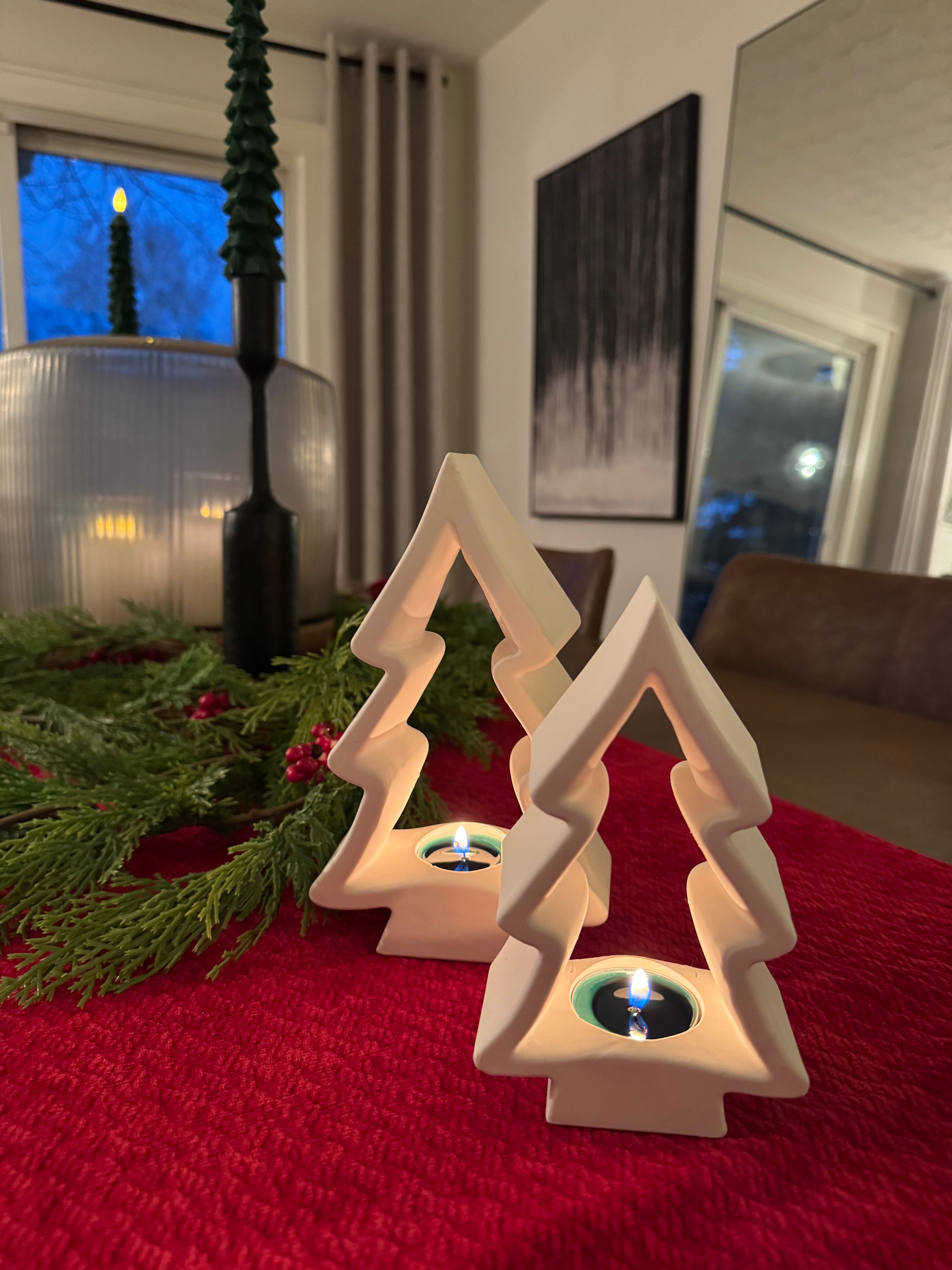 Christmas Tree Tealight Holders